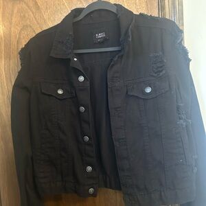 Edgy Black Denim Jacket